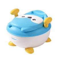 Детский горшок Лисица с полиуретановым кольцом, голубой Babyhood