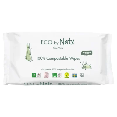 Органічні серветки Eco by Naty з алоє 56 шт