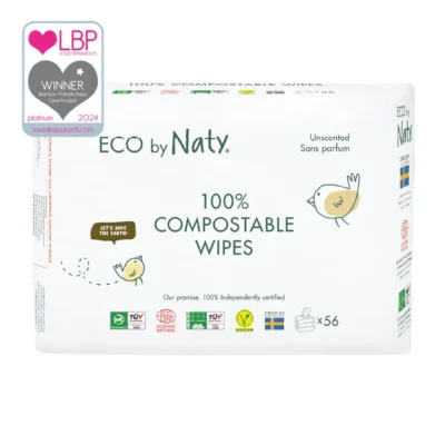 Органічні серветки Eco by Naty без запаху 168 шт (3 упаковки 1)