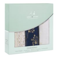 Набор из 3-х муслиновых пеленок 120х120см metallic gold deco - Зображення 2