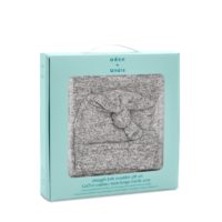 Набор плед трикотажный и шапочка Heather Grey aden+anais - Зображення 2