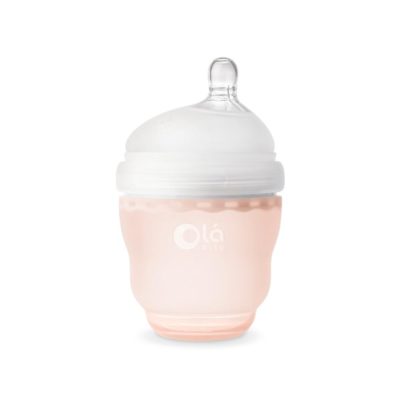 Силіконова антиколікова пляшечка Olababy GentleBottle Coral 120 мл