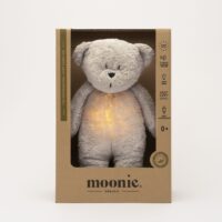 Ведмедик співаючий з нічником MOONIE Mineral Grey