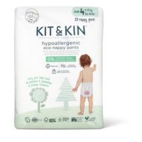Эко трусики Kit&Kin размер 4 (22 шт/уп), 9-15 кг, Леопард/Бегемот