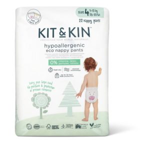 Эко трусики Kit&Kin размер 4 (22 шт/уп), 9-15 кг, Леопард/Бегемот