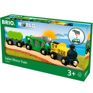 Поезд BRIO Сафари с носорогом