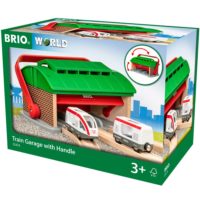 Гараж и поезд для железной дороги BRIO с ручкой