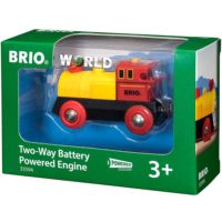 Паровоз BRIO на батарейках (желто-красный)