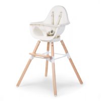 Стілець для годування Childhome Evolu ONE.80° з бампером - natural/white