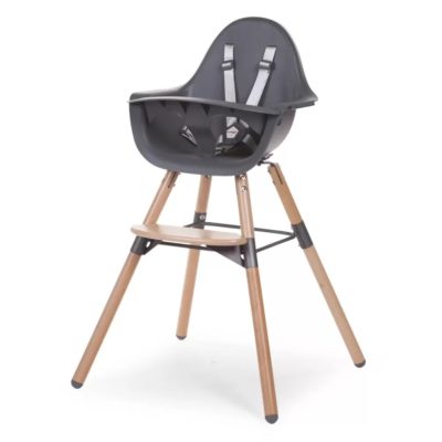 Стілець для годування Childhome Evolu 2 з бампером - natural/anthracite