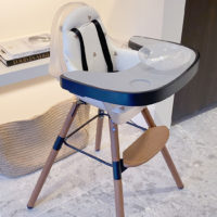 Стілець для годування Childhome Evolu 2 з бампером - nut/frosted - Зображення 11