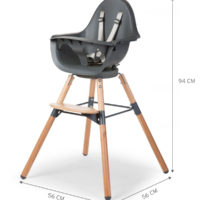 Стілець для годування Childhome Evolu ONE.80° з бампером - natural/anthracite - Зображення 4