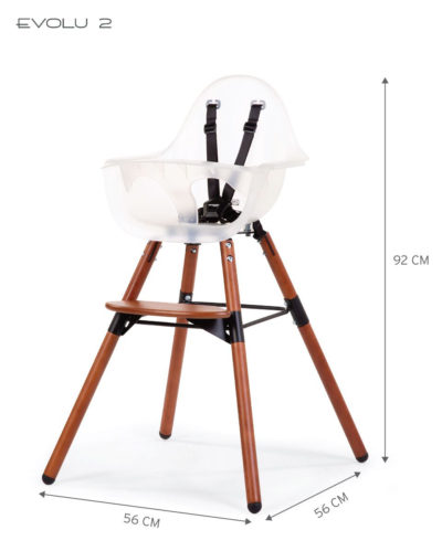 Стілець для годування Childhome Evolu 2 з бампером - nut/frosted - Зображення 8