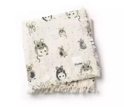 Elodie Details - Мягкое хлопковое одеяло 75х100 см, Forest Mouse