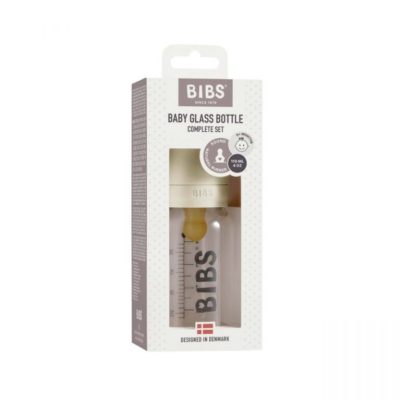 Скляна дитяча пляшечка BIBS Baby Glass Bottle 110 мл – Ivory - Зображення 2