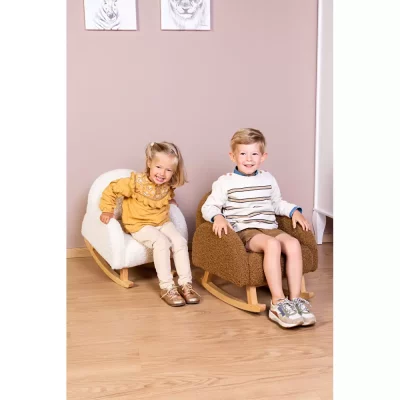 Крісло дитяче гойдалка Childhome - teddy white - Зображення 6
