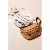 Сумка через плече Childhome Banana bag - teddy white - Зображення 4