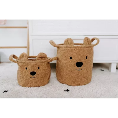 Набір корзин для іграшок Childhome Teddy коричневий - Зображення 2