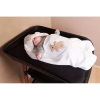 Рушник з капюшоном Childhome 80x80 муслінове - terry teddy - Зображення 4