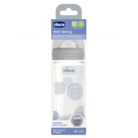 Пляшка скляна Chicco Well-Being Physio, 240мл, соска силікон, 0м+ - Зображення 3
