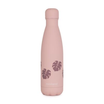 Термопляшка Miniland BOTTLE LEAVES 500ML, пудра
