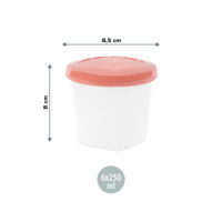 Набір контейнерів для їжі Babymoov Biosourced 250ml (x6) - Зображення 4
