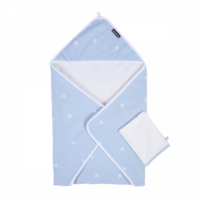 Рушник з капюшоном Childhome 80x80, flower blue