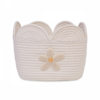 Корзина для іграшок Childhome Flower 30x20x15 см, білий