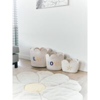 Корзина для іграшок Childhome Flower 30x20x15 см, білий - Зображення 6