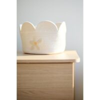 Корзина для іграшок Childhome Flower 30x20x15 см, білий - Зображення 5