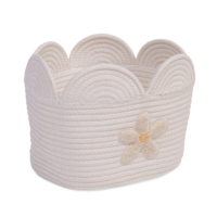 Корзина для іграшок Childhome Flower 30x20x15 см, білий - Зображення 2