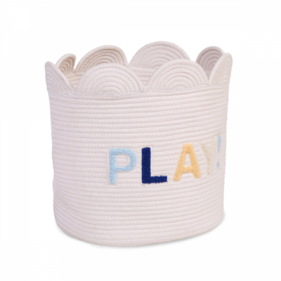 Корзина для іграшок Childhome Flower 35x35x35 см, білий - Зображення 2