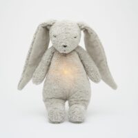 Зайчик Органічний співаючий з нічником Moonie,GRAY - Зображення 2