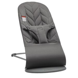BabyBjorn - Крісло-шезлонг Bouncer Bliss Cotton Petal Quilt, Antracyt (антрацит)