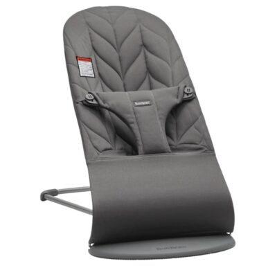 BabyBjorn - Крісло-шезлонг Bouncer Bliss Cotton Petal Quilt, Antracyt (антрацит)
