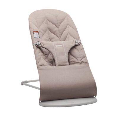 BabyBjorn - Крісло-шезлонг Bouncer Bliss Cotton Petal Quilt, Sand Gray (сіро-бежевий)
