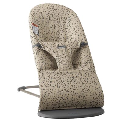 BabyBjorn - Крісло-шезлонг Bouncer Bliss Woven, Beige/Dark Grey Print