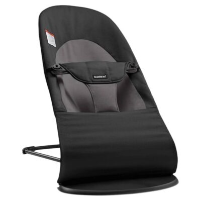 BabyBjorn - Кресло-шезлонг Bouncer Balance Soft Cotton, Black/Dark Grey