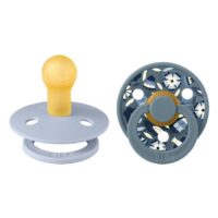 Пустушка BIBS x Liberty Colour Latex Round (кругла) Bobo – Dusty Blue Mix (2 в упаковці) - Зображення 2