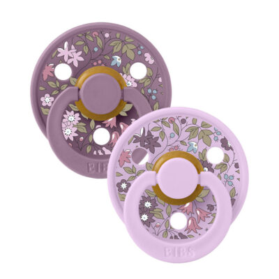 Пустушка BIBS x Liberty Colour Latex Round (кругла) – Chamomile Lawn Violet Sky / Mauve Mix (2 в упаковці)
