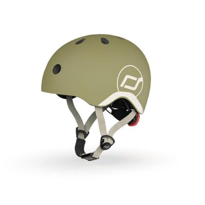 Шолом захисний дитячий Scoot and Ride, оливковий з ліхтариком 45-51см - Зображення 2