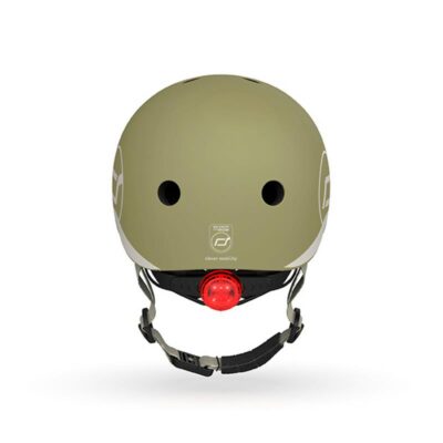 Шолом захисний дитячий Scoot and Ride, оливковий з ліхтариком 45-51см - Зображення 3