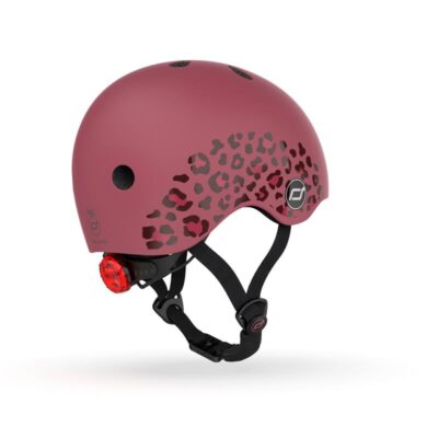 Шолом захисний дитячий Scoot and Ride, вишневий з ліхтариком 45-51см - Зображення 2