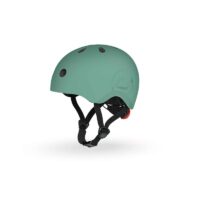 Шолом захисний дитячий Scoot and Ride, сіро-зелений, з ліхтариком, 51-53см - Зображення 2