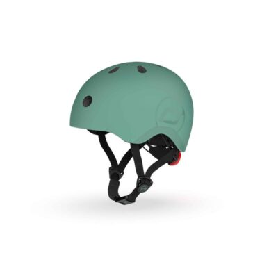 Шолом захисний дитячий Scoot and Ride, сіро-зелений, з ліхтариком, 51-53см - Зображення 2
