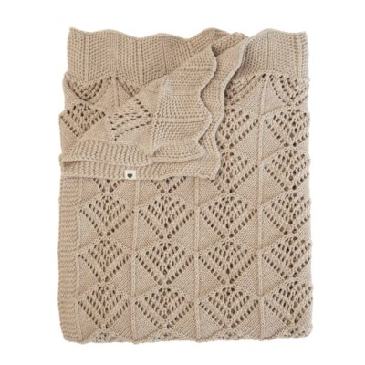 В’язана ковдра BIBS Knitted Blanket Wavy,Vanilla