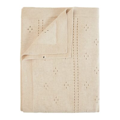 В’язана ковдра BIBS Knitted Blanket Pointelle,Ivory