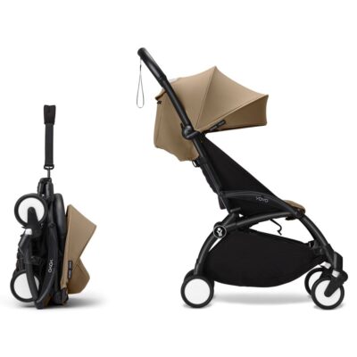 Коляска 2 в 1 Stokke YOYO³ Newborn Shell Black, Toffee - Зображення 4