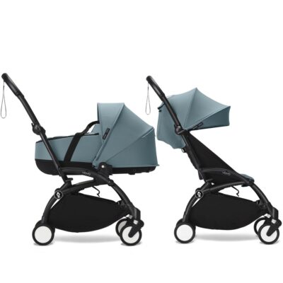 Коляска 2 в 1 Stokke YOYO³ Newborn Shell Black, Aqua