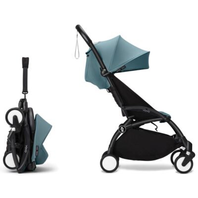 Коляска 2 в 1 Stokke YOYO³ Newborn Shell Black, Aqua - Зображення 4